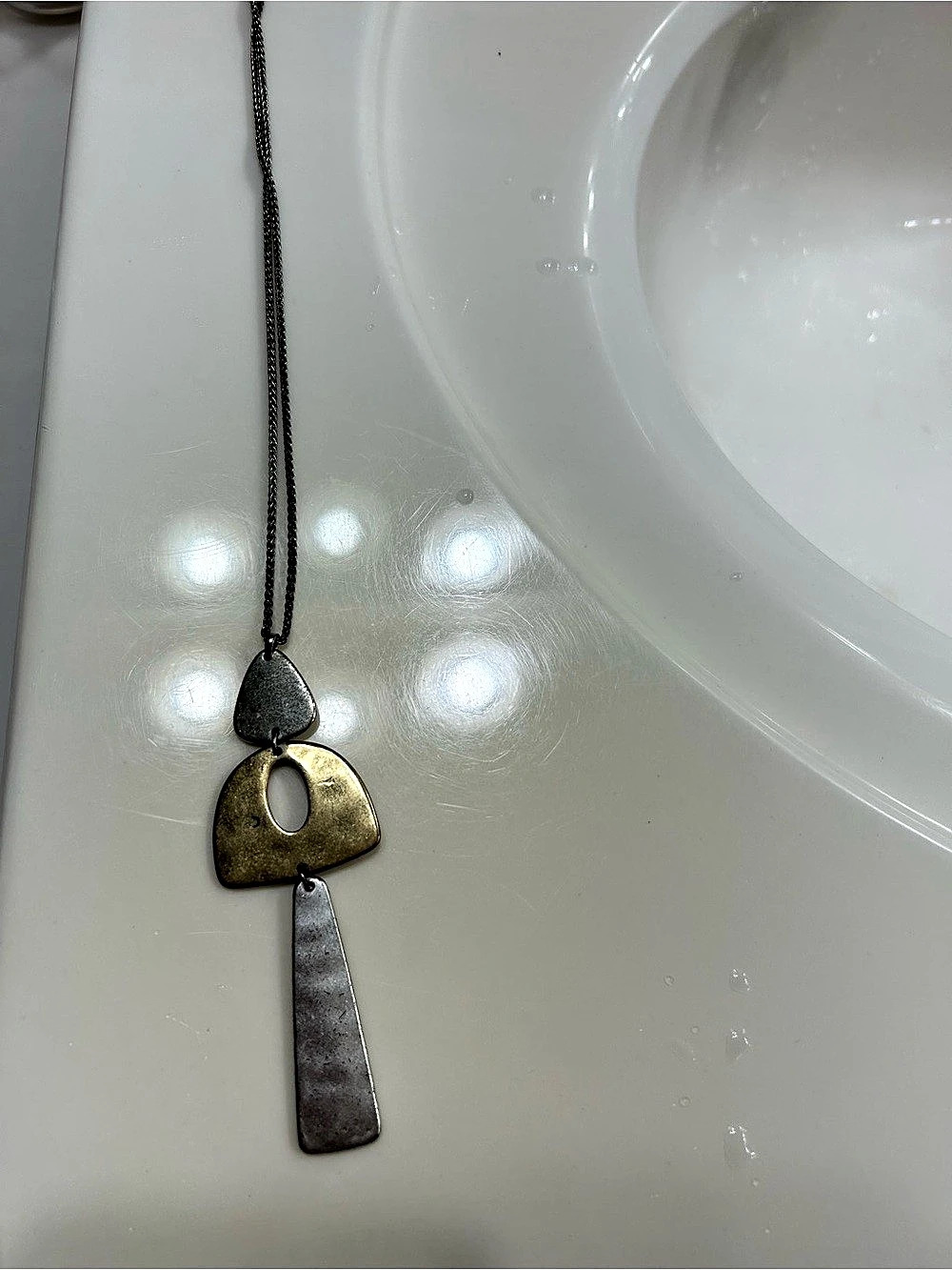 Mixed-Metal Pendant Necklace